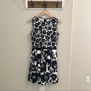Danny&Nicole Blk/Wht Fit&Flare Dress - Size 4